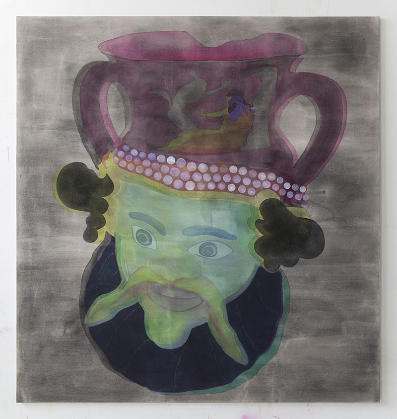 Amy Cochrane - Oinochoe in the form of a Man - 2014 - Acrylic on Canvas - 180x170cm